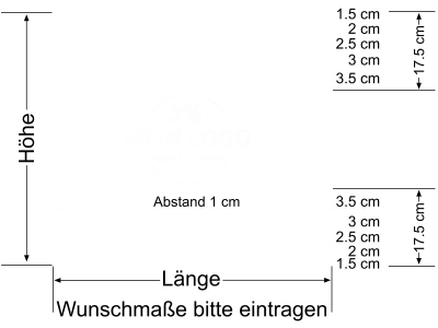 Logo als Sichtschutzfolie mit Streifen - Ansicht Beispielbild mit Farbauswahl