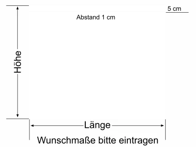Sichtschutzfolie Milchglasfolie ein Streifen 5/1 - Ansicht Farbauswahl und Anleitung zur Größenberechnung