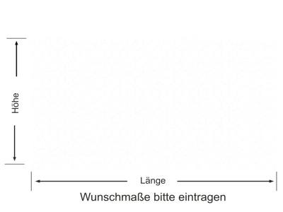 Milchglasfolie Geometrische Würfel  - Ansicht Farbauswahl und Anleitung zur Größenberechnung