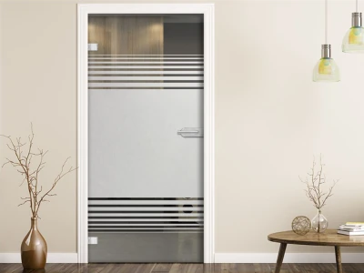 Milchglasfolie Gestreift 28/2 auf Zimmertür