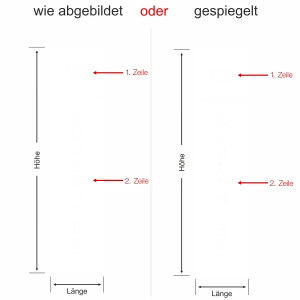 Milchglasfolie mit Hausnummer und Nachnamen