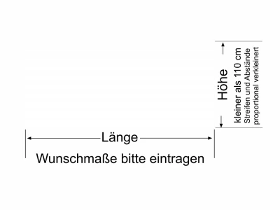 Milchglasfolie Verlauf - Ansicht Farbauswahl und Anleitung zur Größenberechnung