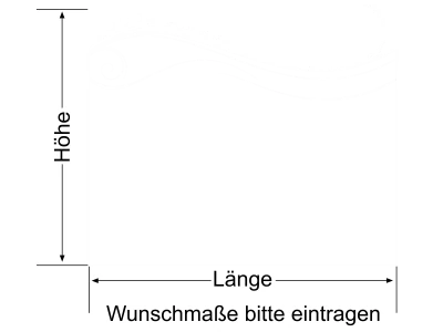 Milchglasfolie Ornament Welle - Ansicht Farbauswahl und Anleitung zur Größenberechnung