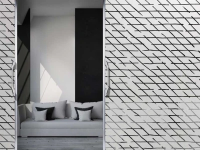 Milchglasfolie mit Rautenmuster