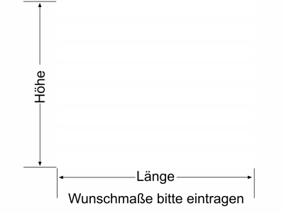 Milchglasfolie Streifen 10/3 - Ansicht Farbauswahl und Anleitung zur Größenberechnung