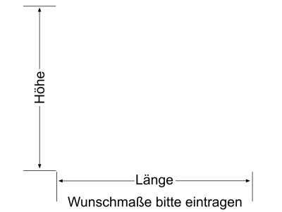 Milchglasfolie Streifen 3/0,5 cm - Ansicht Farbauswahl und Anleitung zur Größenberechnung