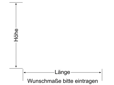 Milchglasfolie Streifen 3/0,5 cm - Ansicht Farbauswahl und Anleitung zur Größenberechnung