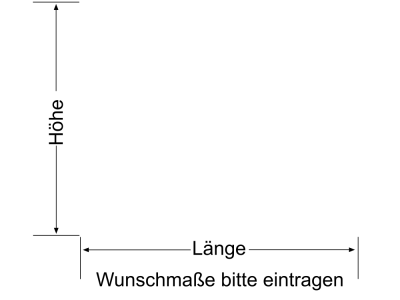 Milchglasfolie Streifen 5/3  - Ansicht Farbauswahl und Anleitung zur Größenberechnung