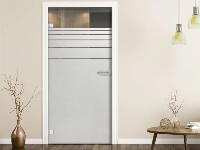 Milchglasfolie Streifen Verlauf 45/1 auf Zimmertür