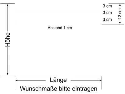 Milchglasfolie Streifenverlauf 12/1 - Ansicht Farbauswahl und Anleitung zur Größenberechnung