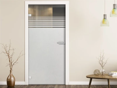 Milchglasfolie Streifen Verlauf 28/2 auf Zimmertür