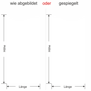 Milchglasfolie Welle mit Punkten - Ansicht Farbauswahl, Ausrichtung und Anleitung zur Größenberechnung
