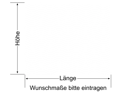 Milchglasfolie Wellen 3/0,5 - Ansicht Farbauswahl und Anleitung zur Größenberechnung