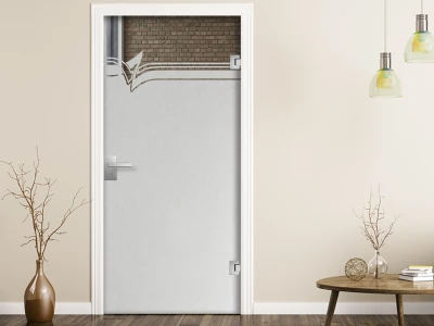 Milchglasfolie als moderner Sichtschutz auf Zimmertür