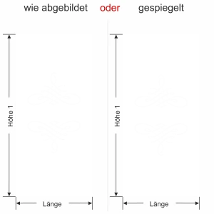Blickdichte Fensterfolie Klassik - Ansicht Ausrichtung und Farbauswahl