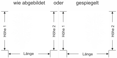 Sichtschutz Fensterfolie Bambusstrauch - Ansicht Ausrichtung mit Farbauswahl und Anleitung zur Größenberechnung - Vorschlag 2