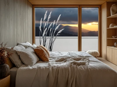 Sichtschutz Fensterfolie Windbewegte Gräser