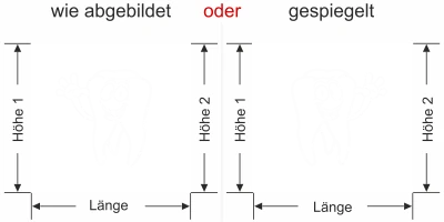 Sichtschutz für Praxis - Ansicht Ausrichtung mit Farbauswahl Vorschlag 2