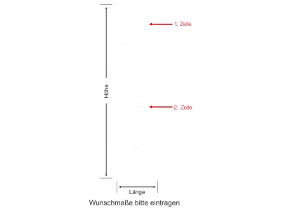 Sichtschutzfolie Eingangstür mit Wunschtext - Ansicht Farbauswahl