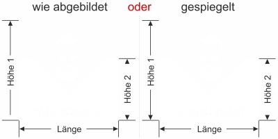 Sichtschutzfolie Gewerbe Barbershop - Ansicht Ausrichtung mit Farbauswahl