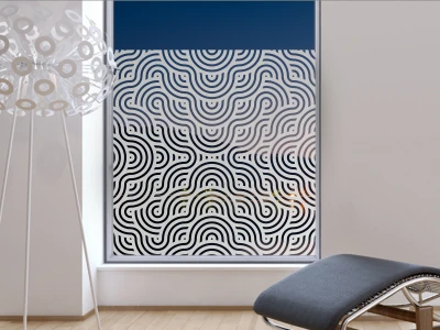Sichtschutzfolie Gewerbe Circle Motion auf Fenster