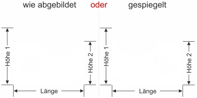 Sichtschutzfolie Gewerbe Coffee - Ansicht Ausrichtung mit Farbauswahl