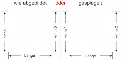 Sichtschutzfolie Gewerbe Coffee - Ansicht Ausrichtung mit Farbauswahl