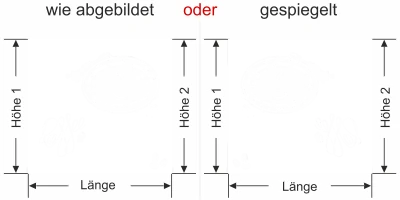 Sichtschutzfolie Gewerbe Coffee - Ansicht Ausrichtung mit Farbauswahl