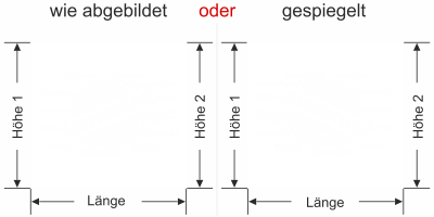 Sichtschutzfolie Gewerbe Coffee Bar - Ansicht Ausrichtung mit Farbauswahl