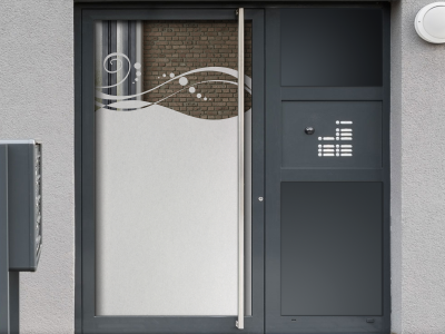 Sichtschutzfolie Gewerbe Design Welle