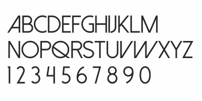 Sichtschutzfolie Gewerbe Kosmetikstudio - Ansicht Alphabet 1.Zeile