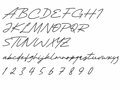 Sichtschutzfolie Gewerbe Kosmetikstudio - Ansicht Alphabet 2.Zeile