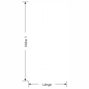 Sichtschutzfolie Gewerbe Kreise - Ansicht Farbauswahl und Anleitung zur Größenberechnung