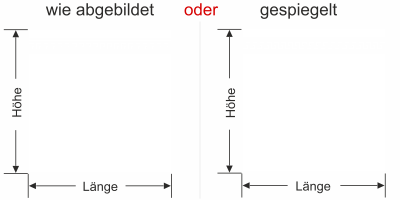 Sichtschutzfolie Gewerbe Mäanderband - Ansicht Farbauswahl und Anleitung zur Größenberechnung