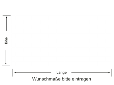 Sichtschutzfolie Gewerbe Steinmauer - Ansicht Farbauswahl und Anleitung zur Größenberechnung