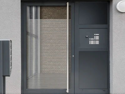 Sichtschutzfolie Gewerbe Streifen 1/1