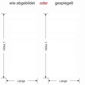 Milchglasfolie Streifenbogen - Ansicht Farbauswahl und Anleitung zur Größenberechnung