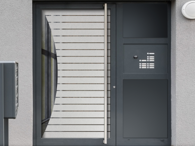 Milchglasfolie Streifenbogen