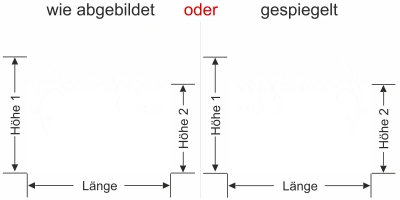 Sichtschutzfolie Gewerbe Wellness Oase - Ansicht Ausrichtung mit Farbauswahl