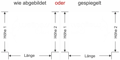 Sichtschutzfolie Gewerbe Wellness Oase - Ansicht Ausrichtung mit Farbauswahl