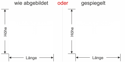 Sichtschutzfolie Gewerbe Wortwolke Willkommen - Ansicht Ausrichtung mit Farbauswahl