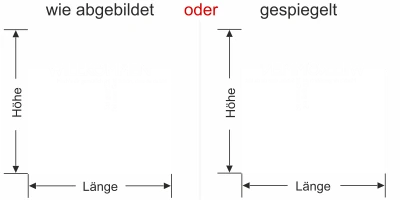 Sichtschutzfolie Gewerbe Wortwolke Willkommen - Ansicht Ausrichtung mit Farbauswahl