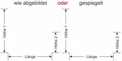 Sichtschutzfolie Gräser - Milchglasoptik - Ansicht Ausrichtung und Farbauswahl