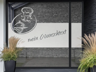 Sichtschutzfolie Küche - Milchglasfolie Sichtschutz Wunschtext