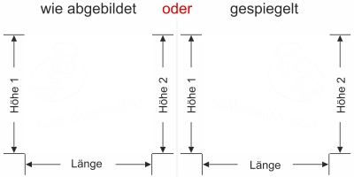 Sichtschutzfolie Küche - Milchglasfolie Sichtschutz Wunschtext - Ansicht Ausrichtung mit Farbauswahl Vorschlag 2