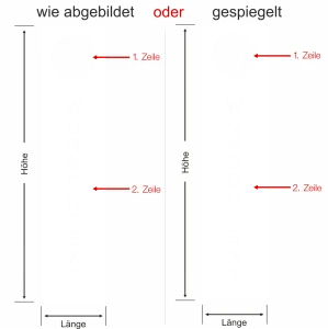 Sichtschutzfolie mit Hausnummer und Nachnamen