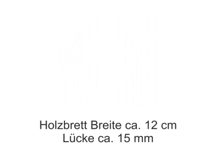 Sichtschutzfolie mit Holzmaserung - Ansicht Größeninformationen