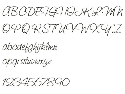 Sichtschutzfolie Tanzpaar - Ansicht Schreibschrift zur Textgestaltung