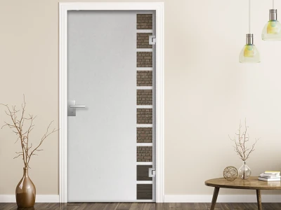 Sichtschutzfolie Viereck auf Zimmertür