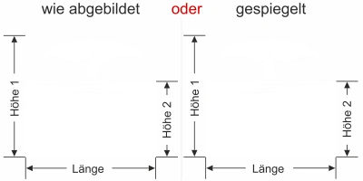 Sichtschutzfolie Walflosse - Milchglasfolie - Ansicht Ausrichtung und Farbauswahl